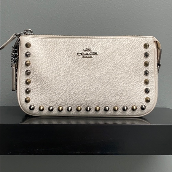 coach studded wristlet